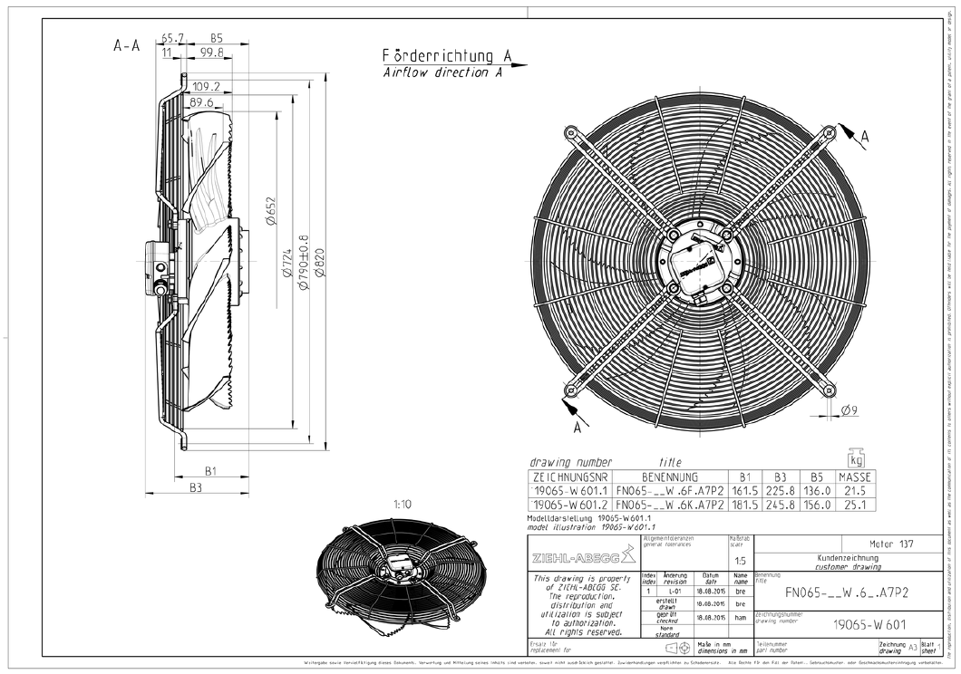 ZIEHL ABEGG - FN065-SDW.6F.A7P2 / ZV-169340