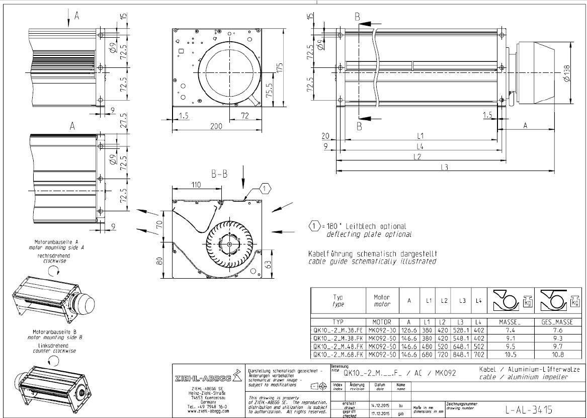 ZIEHL ABEGG - QK10A-2DM.68.FK / ZV-210991