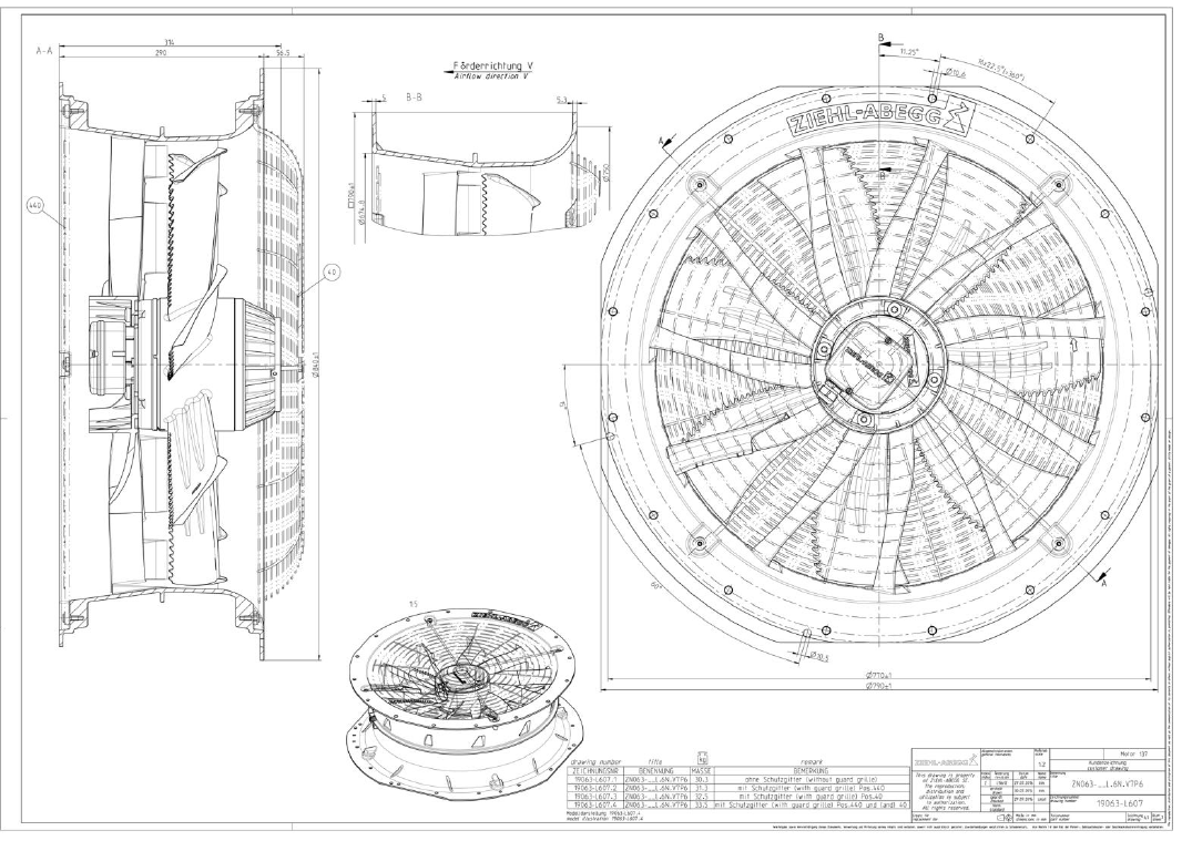 ZIEHL ABEGG - ZN063-VDL.6N.V7P6 / ZV-169028